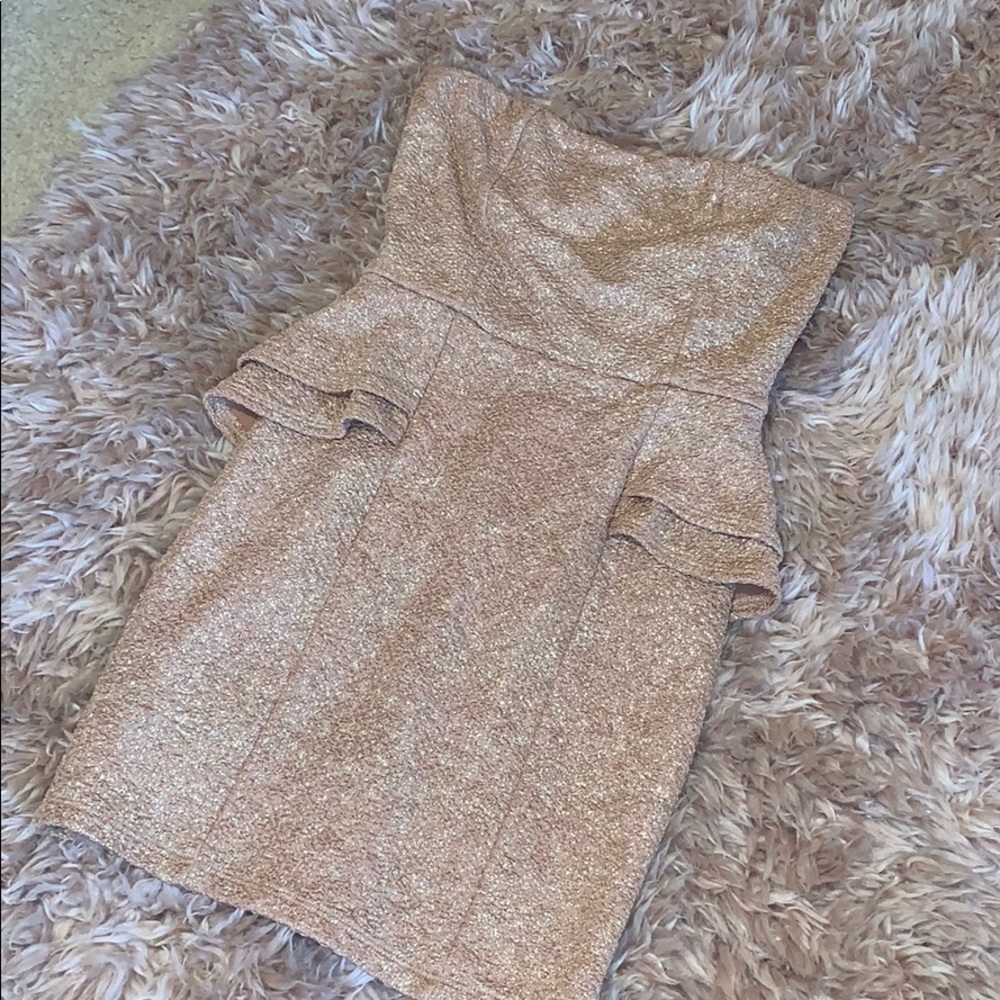 Boutique gold/blush dress - size 2